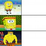 Spongebob baby, normal, tough, strong, god template