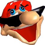 Stupid Mario Smiling meme