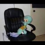 Squidward on a CHAIR! template