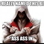 Really? | MFS REALLY NAMED THIS BITCH; “ASS ASS IN” | image tagged in assassins creed | made w/ Imgflip meme maker