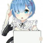 Rem with a sign