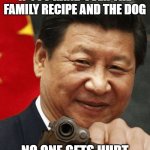 Come to the Ping Buffet...Animals Welcome | IF YOU HAND OVER THE FAMILY RECIPE AND THE DOG; NO ONE GETS HURT | image tagged in buffet,chinese,food | made w/ Imgflip meme maker