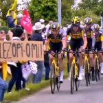 Tour de France Sign Lady meme