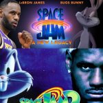 Space Jam 2 poster LeBron James  2 parts template