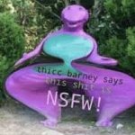 barney thicc meme