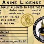 Anime license template