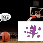 Gazt p | GAZT | image tagged in empty basketball court basketball | made w/ Imgflip meme maker
