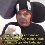 Banned From The Mickey Mouse Club template