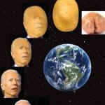 Joe Biden transforming into potato template #02