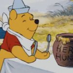 Pooh waiting for honey