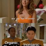So are you two friends ? | Organic Chemists; Inorganic Chemists | image tagged in so are you two friends,science,dank,humor | made w/ Imgflip meme maker