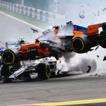 Alonso, Leclerc crash