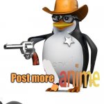 Penguins love anime meme