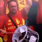 Macedonia Fan With A Broken Drum template