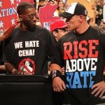 John Cena next to hater WWE