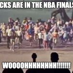 Giant Spiders in Wisconsin | BUCKS ARE IN THE NBA FINALS!!! WOOOOHHHHHHHH!!!!!!! | image tagged in giant spiders in wisconsin | made w/ Imgflip meme maker