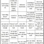 bad at being a person bingo