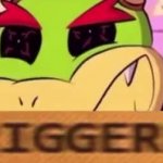 Sml Animated: Triggered Bowser Junior GIF Template