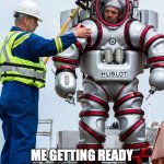 Edinburgh St. James Quarter flooding | ME GETTING READY FOR MY FIRST VISIT TO THE NEW ST. JAMES QUARTER | image tagged in diving suit | made w/ Imgflip meme maker