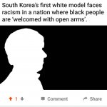 South Korea’s first white model faces racism meme
