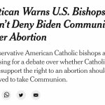Vatican warns U.S. bishops