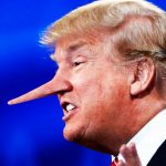 Trump congenital pathological liar Pinocchio nose template
