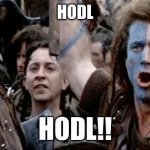 hodl, HODL!! For the apes #amc #gme | HODL; HODL!! | image tagged in hodl,apes,amc,gme | made w/ Imgflip meme maker