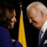 Joe Biden and Kamala Harris  election night
