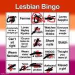 So I am gay huh | image tagged in lesbian bingo,gay,oof | made w/ Imgflip meme maker