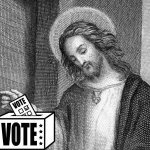 Jesus voting the vote