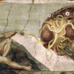 Flying spaghetti Cistine Chapel template