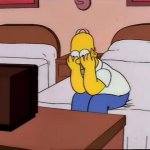 Homer Looking At Old TV