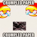 crumpled paper meme