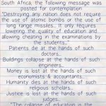 South African quote education