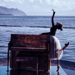 Dancer piano ocean
