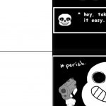 Sans with a gun