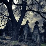 Creepy graveyard