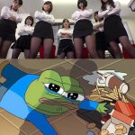 Pepe spills tendies meme