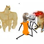 buff doge vs meme master cheems