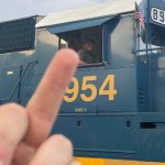 Guy Flipping Off A Train template