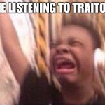 Even though knowing I can’t relate I mean hey she can sing | ME LISTENING TO TRAITOR | image tagged in black guy music | made w/ Imgflip meme maker