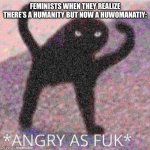 ANGRY | FEMINISTS WHEN THEY REALIZE THERE’S A HUMANITY BUT NOW A HUWOMANATIY: | image tagged in angry as fuk,feminist,memes,angry,fffffffuuuuuuuuuuuu,noooooooooooooooooooooooo | made w/ Imgflip meme maker