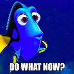 Do what now? | DO WHAT NOW? | image tagged in bad memory fish,finding dory,dory forgets,dory | made w/ Imgflip meme maker