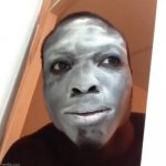 black guy with powder on his face meme