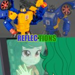Punch-Counterpunch - REFLEC Wallflower Blush - TIONS | TIONS; REFLEC | image tagged in right beside my shadow,wallflower blush,transformers,equestria girls | made w/ Imgflip meme maker