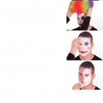 reverse clown makeup meme