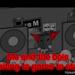 Me and the bois | Me and the bois waiting to game to start | image tagged in gifs,nevada,tricky,epic,chicken dance,tiky | made w/ Imgflip video-to-gif maker