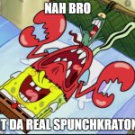 Spunch Bop 1 | NAH BRO; IT DA REAL SPUNCHKRATON | image tagged in spunch bop 1 | made w/ Imgflip meme maker
