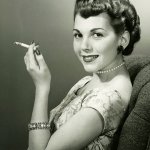 Retro woman smoking