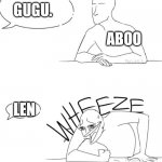 Wheeze blank | GUGU. ABOO; LEN | image tagged in wheeze blank | made w/ Imgflip meme maker